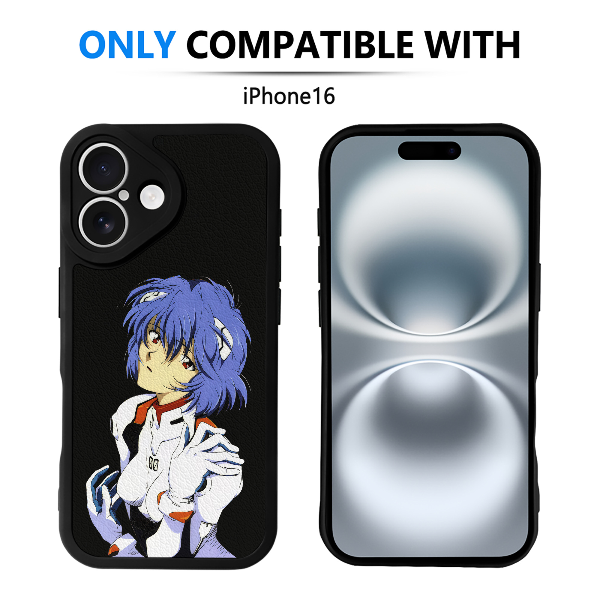 （画像用） EVA 新世紀エヴァンゲリオン 【iPhone 16シリーズ対応】シリコンスマホケース（レザー調） 材質：シリコン
